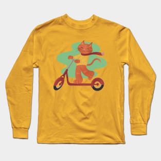 Scooter Cat Long Sleeve T-Shirt